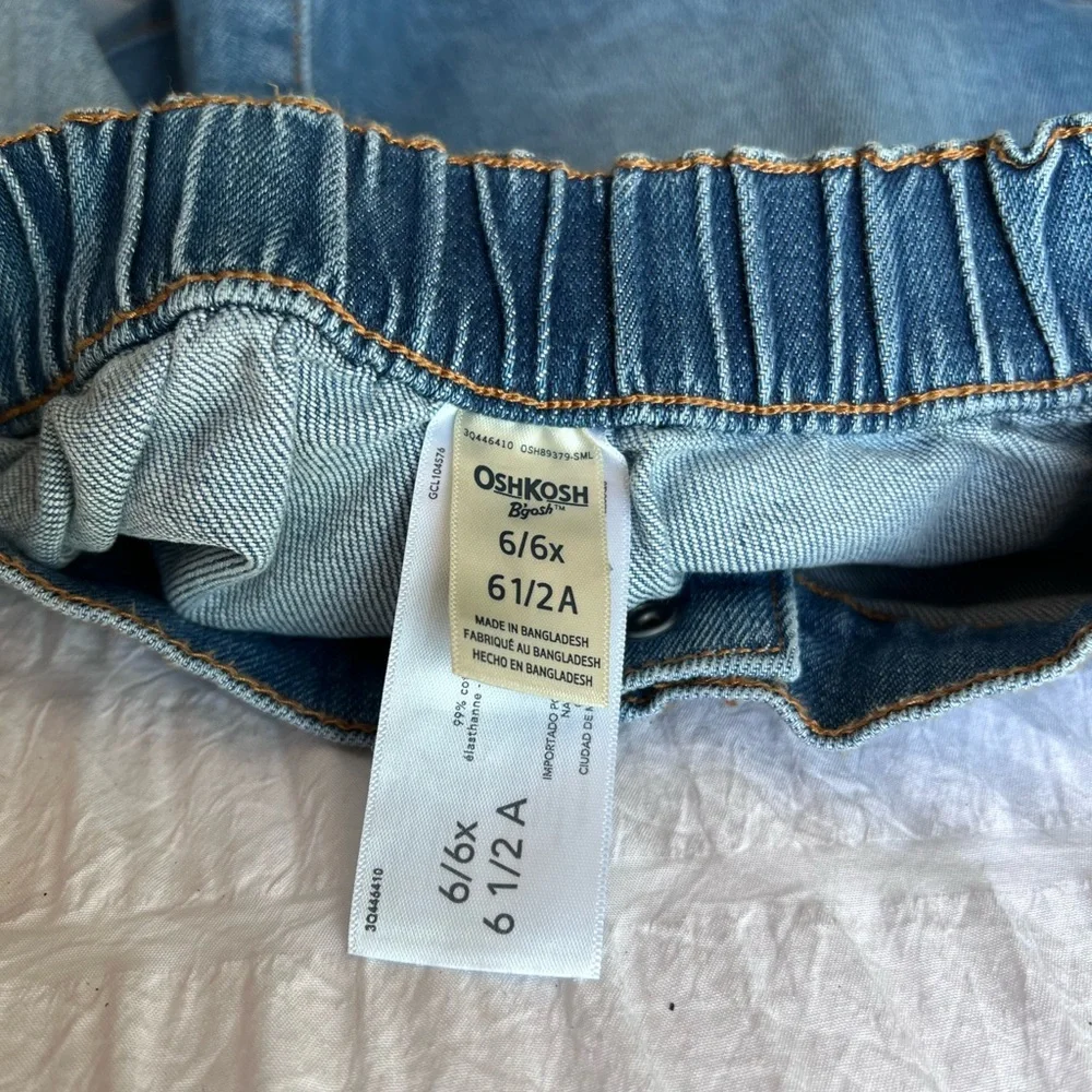 OshKosh B'gosh Girls Blue Denim Skirt Size 6/6X NWOT